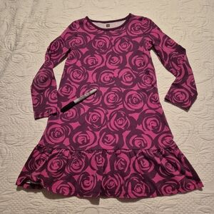 Tea Collection girls size 7 pink and purple floral dress play for marks